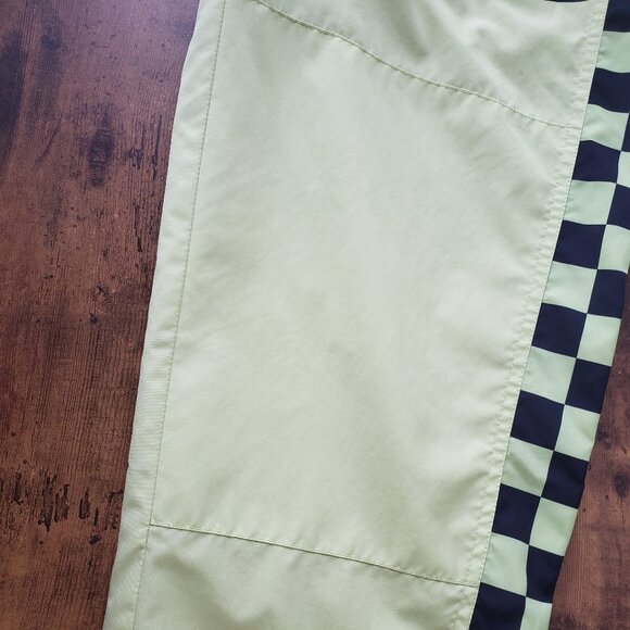 VANS Off The Wall BMX Skate Track Pants Joggers Checkers Neon Yellow Green *note - Picture 7 of 15